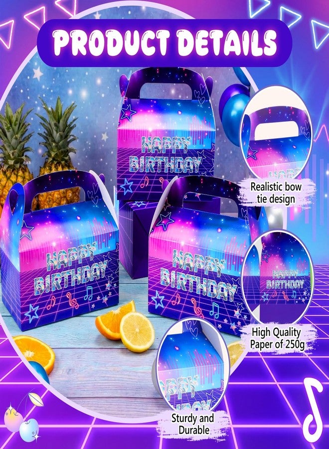 مارسبارك مجموعة مارسبارك المكونة من 24 علبة هدايا ورقية لحفلات أعياد الميلاد ذات الطابع الكيبوبي، علب هدايا مستوحاة من الكيبوب لتزيين حفلات أعياد الميلاد ذات الطابع الأنمي (رمز موسيقي بنفسجي) - Image 4